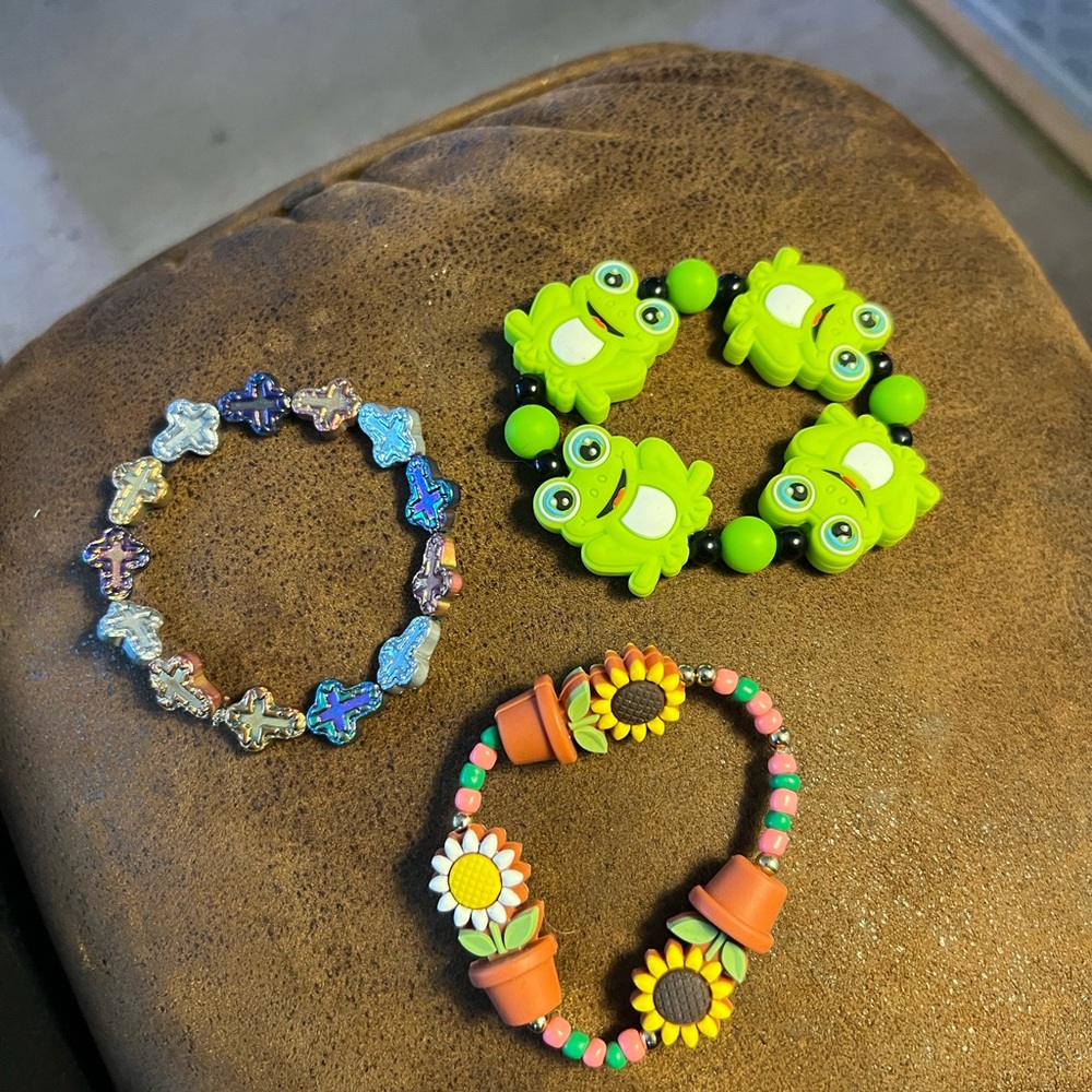 bracelets set of 3 handmade stretchy bracelets B82